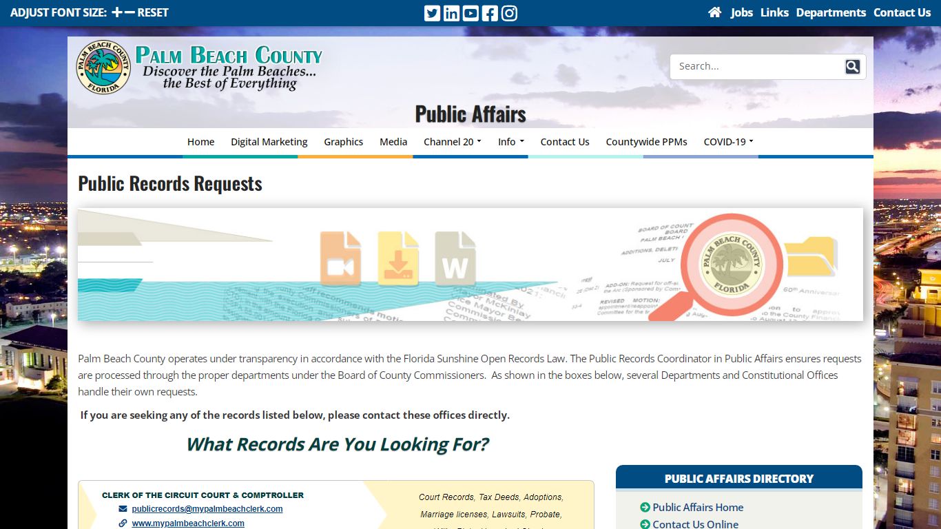 Public Affairs Public Records Requests - Palm Beach County ...